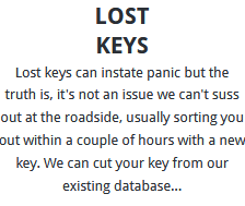 Lost Keys Bradford