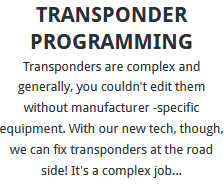 Transponder Programming Bradford